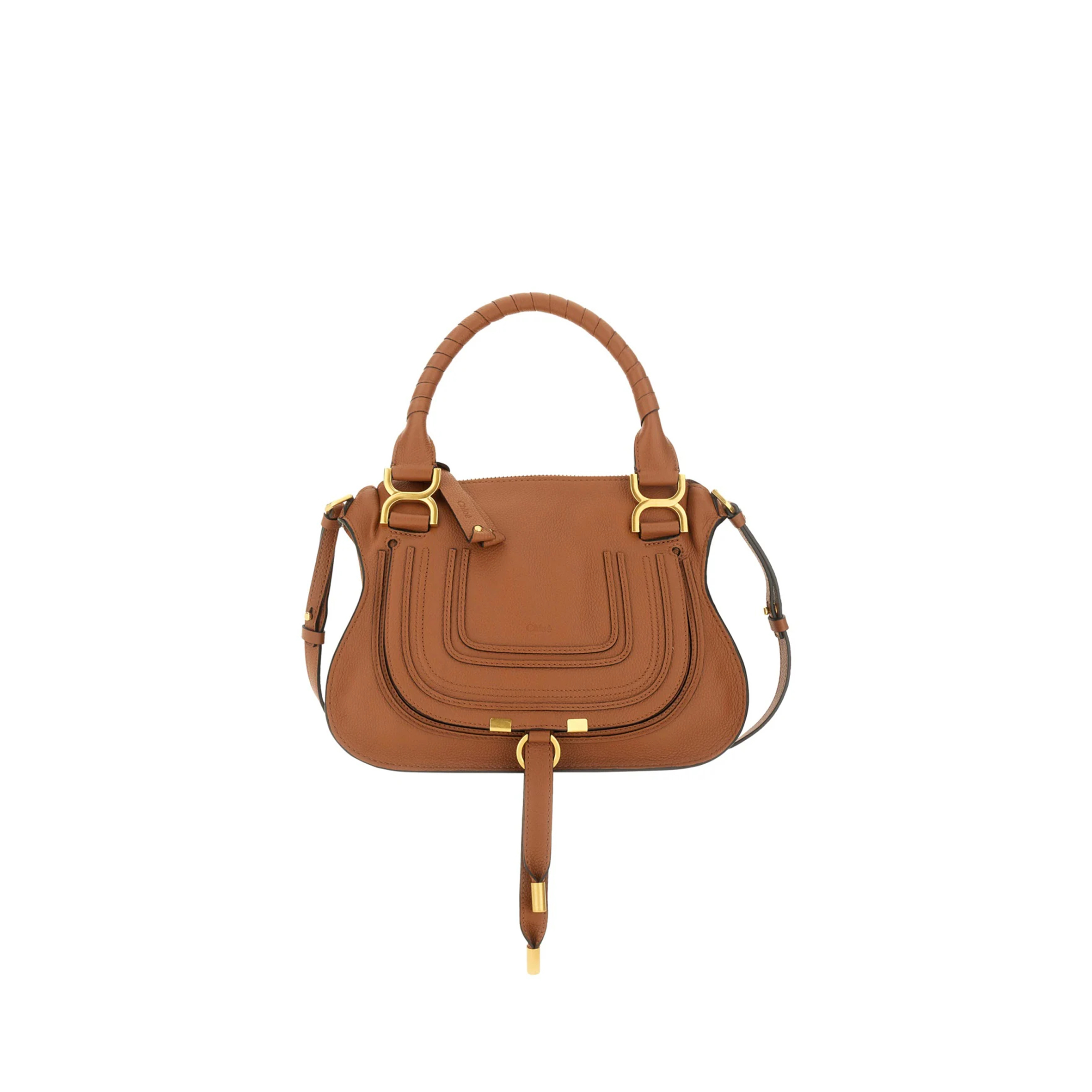 CHLOE SMALL MARCIE BAG IN GRAINED LEATHER CHC22AS628I316AN (30*23*10cm)